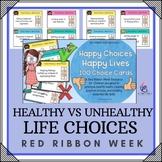 RED RIBBON WEEK Activities: Healthy Choices, Healthy Lives Cards