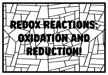 Preview of REDOX REACTIONS: OXIDATION AND REDUCTION! High School Chemistry, Chemical Bon