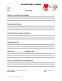 REFLECTION WORKSHEET OF MY CHOICES AND BEHAVIOR - EDITABLE