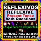 Spanish Reflexive Verbs PROJECTABLE Questions Notes Reflex