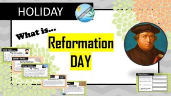 Preview of REFORMATION DAY - history - Martin Luther October Halloween All Hallows' Eve
