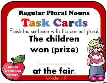 Preview of Plural Nouns Task Cards