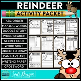 REINDEER ACTIVITY PACKET word search worksheets early fini