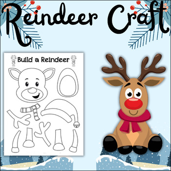 Preview of REINDEER DAY ACTIVITY- Reindeer  coloring page