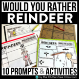 REINDEER WOULD YOU RATHER questions fun writing prompts DE
