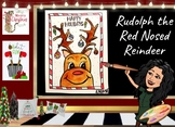 REINDEER art lesson, VIDEO demo editable slideshow, Rudolp