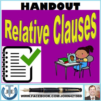 Preview of RELATIVE CLAUSE: SCAFFOLDING NOTES - 6 HANDOUTS