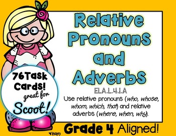 Preview of Relative Pronouns Task Cards