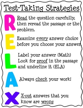 Preview of RELAX Test-taking Strategies