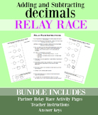 RELAY RACE Adding & Subtracting Decimals