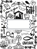 RELIGION Coloring Doodle Page | BIBLE Lesson Coloring Page