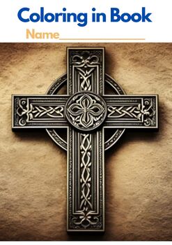 Preview of RELIGIOUS CROSS/S, Easter Coloring in Book (20 pages) PDF Printable Book