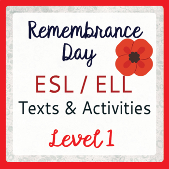 Preview of REMEMBRANCE DAY (ESL 1) Canada PRINT and EASEL