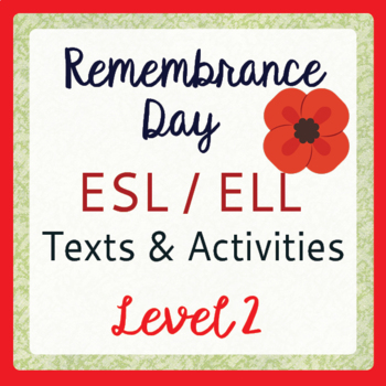 Preview of REMEMBRANCE DAY (ESL 2) Canada PRINT and EASEL