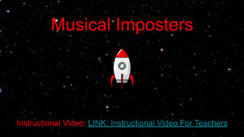 Preview of REMOTE LEARNING FRIENDLY: Musical Imposters - inspired by "Among Us"