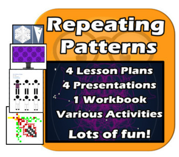 Preview of REPEATING PATTERNS - 4 Lessons Unit FUN Elementary Art Computer Technology