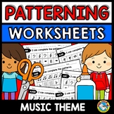 REPEATING PATTERNS WORKSHEETS CUT AND PASTE (MUSIC ACTIVIT