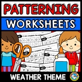 REPEATING PATTERNS WORKSHEET WEATHER ACTIVITY KINDERGARTEN