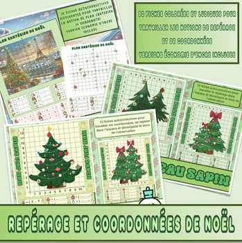 Preview of REPÉRAGE ET COORDONNÉES DE NOËL PACK