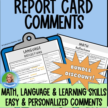 Preview of REPORT CARD Full Year - Writing Individualized Learning Skills Comments -Ontario