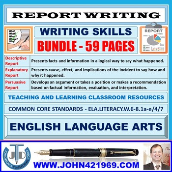 Preview of REPORT WRITING - CLASSROOM RESOURCES - BUNDLE