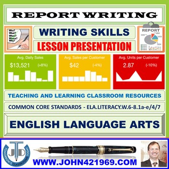 Preview of REPORT WRITING : READY TO USE LESSON PRESENTATION