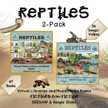 Preview of REPTILES 2-Pack: Virtual Library & Media/Music Room Bundle