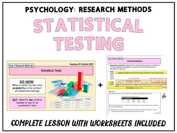 Preview of RESEARCH METHODS IN PSYCHOLOGY: Statistical Testing