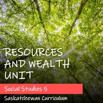 Preview of RESOURCES AND WEALTH Unit Plan - Saskatchewan Social Studies 5