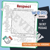 RESPECT Word Search Puzzle Activity Vocabulary Worksheet W