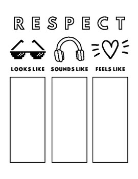respect worksheet by taylor young teachers pay teachers