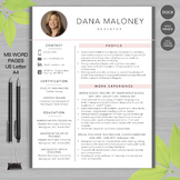 RESUME Template TEACHER with Photo For Word and Pages | Re
