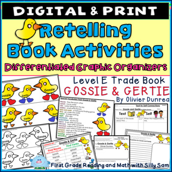 Preview of RETELL GOSSIE & GERTIE Level E Guided Reading RTI GOOGLE SLIDES-Print BTS SEL