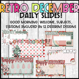 RETRO DECEMBER  Daily Slides! 12 DESIGNS!!