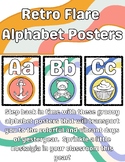 RETRO FLARE CLASS DECOR -Alphabet Posters with Clip Art