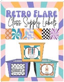 RETRO FLARE CLASS DECOR - Supply and Color Labels
