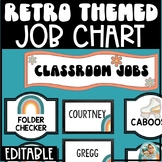 RETRO Groovy Classroom Decor JOBS | Editable