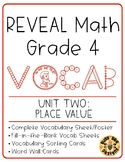 REVEAL Math Vocabulary Resources - Grade 4 - U2 Place Value