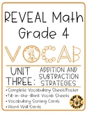 REVEAL Math Vocabulary Resources - Grade 4 - U3 Addition a
