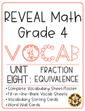 REVEAL Math Vocabulary Resources - Grade 4 U8: Fraction Eq