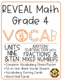 REVEAL Math Vocabulary Resources - Grade 4 U9/10 Add/Sub F