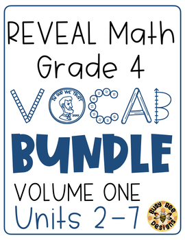 Preview of REVEAL Math Vocabulary Resources - Grade 4 Volume 1 BUNDLE