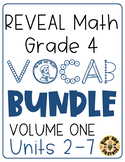 REVEAL Math Vocabulary Resources - Grade 4 Volume 1 BUNDLE