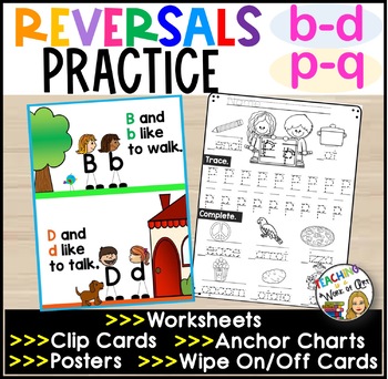 Preview of REVERSALS Practice (b-d, p-q)