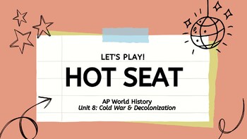 Preview of REVIEW: AP World History Unit 8 (Editable): Cold War & Decolonization