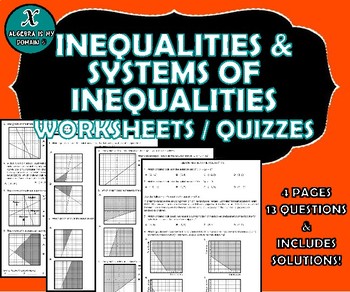 Preview of REVIEW / QUIZ - Linear Inequalities & Systems of Inequalities