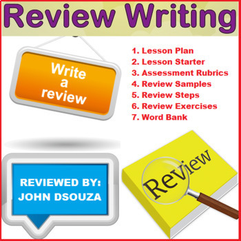 Preview of REVIEW WRITING : LESSON AND RESOURCES