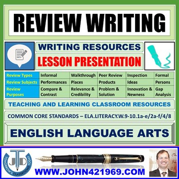 Preview of REVIEW WRITING : READY TO USE LESSON PRESENTATION