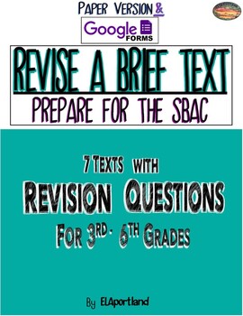 Preview of REVISE a BRIEF TEXT: 1 - SBAC
