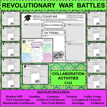 Preview of REVOLUTIONARY WAR BATTLES Collaboration Activities Research Cooperative Group